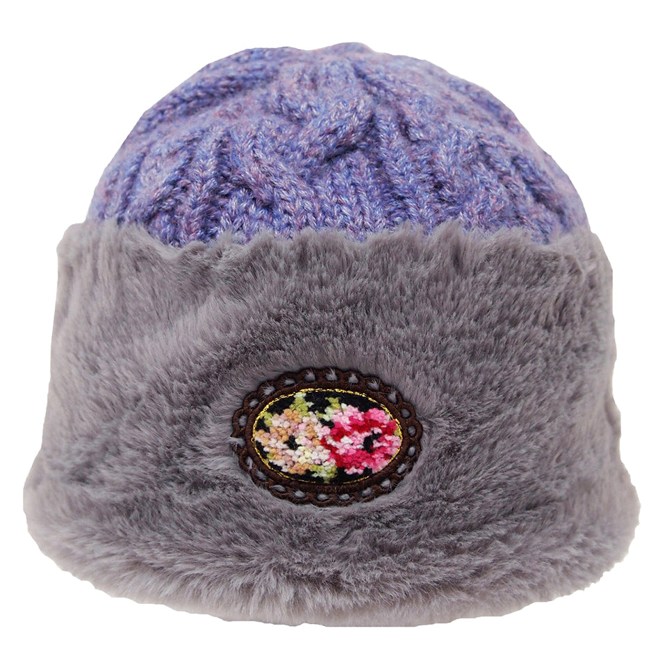 フェイクファーニット帽