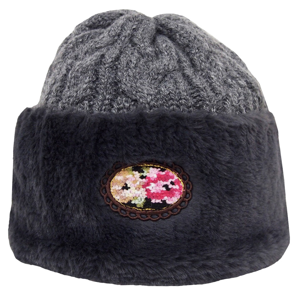 フェイクファーニット帽