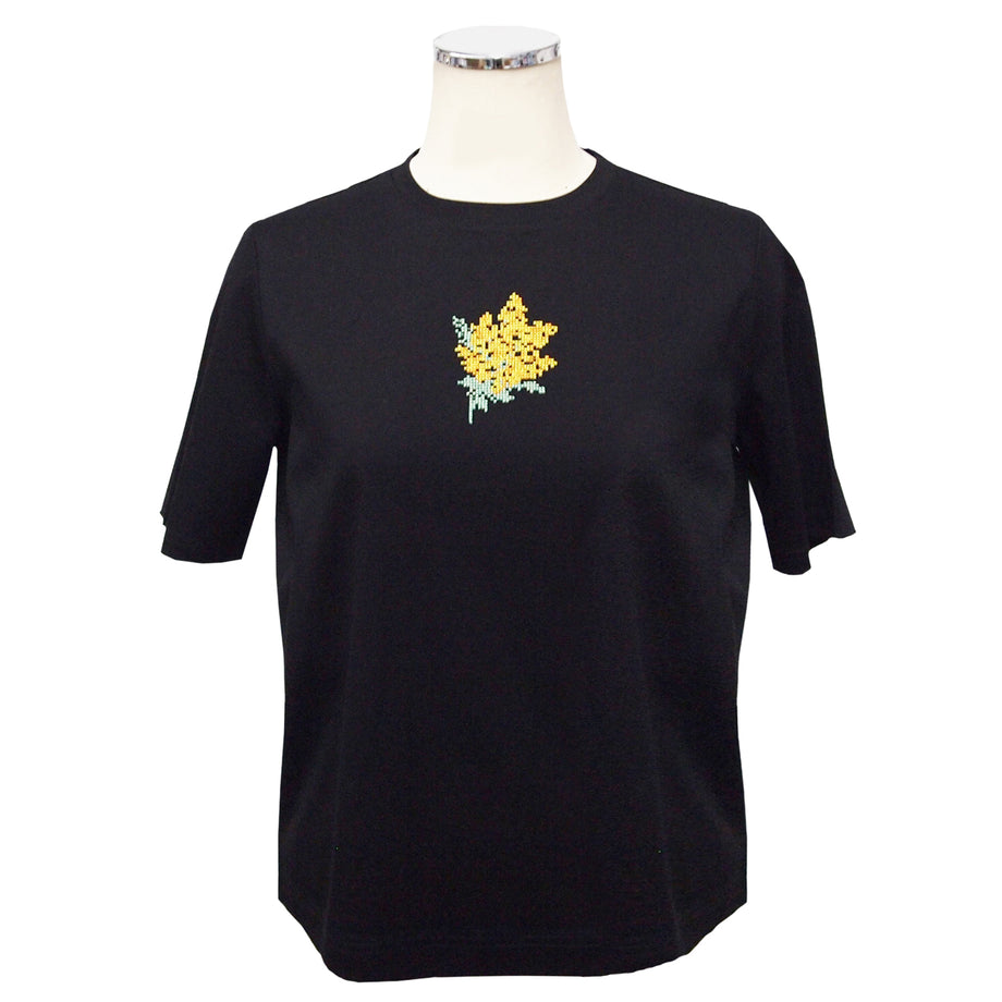 トップス mimosa Embroidered short sleeve T-shirt mimosa – シェニール織のカワサキ