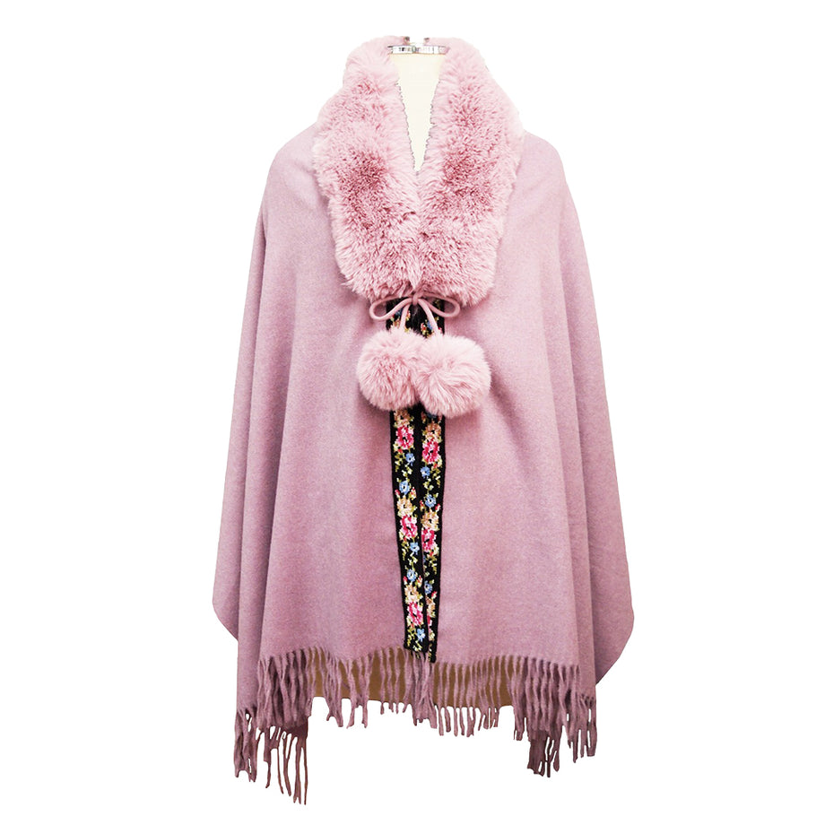 シェニール使いフェイクファーケープ – シェニール織のカワサキ公式通販